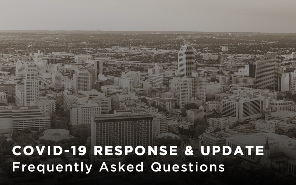 Covid 19 Response and update frequently asked questions over a city view